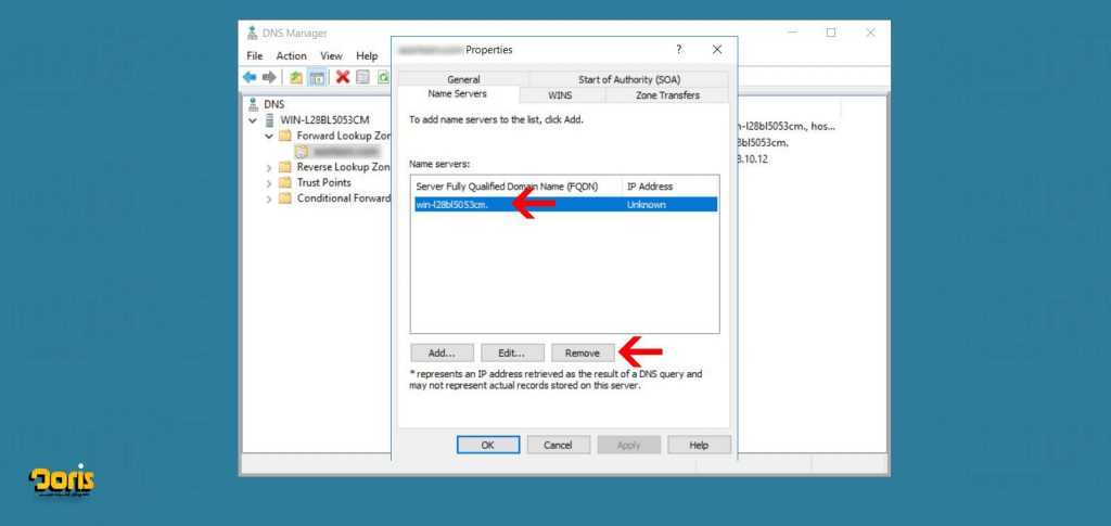 متصل کردن دامنه به DNS در ویندوز سرور 2016 