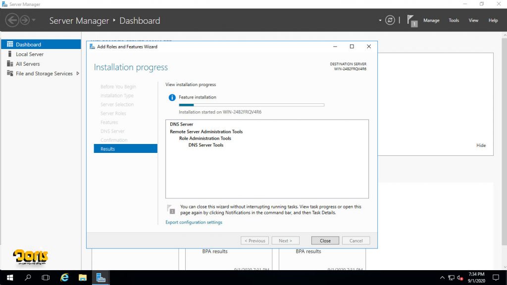 راهنمای تصویری نصب DNS در ویندوز سرور 2016